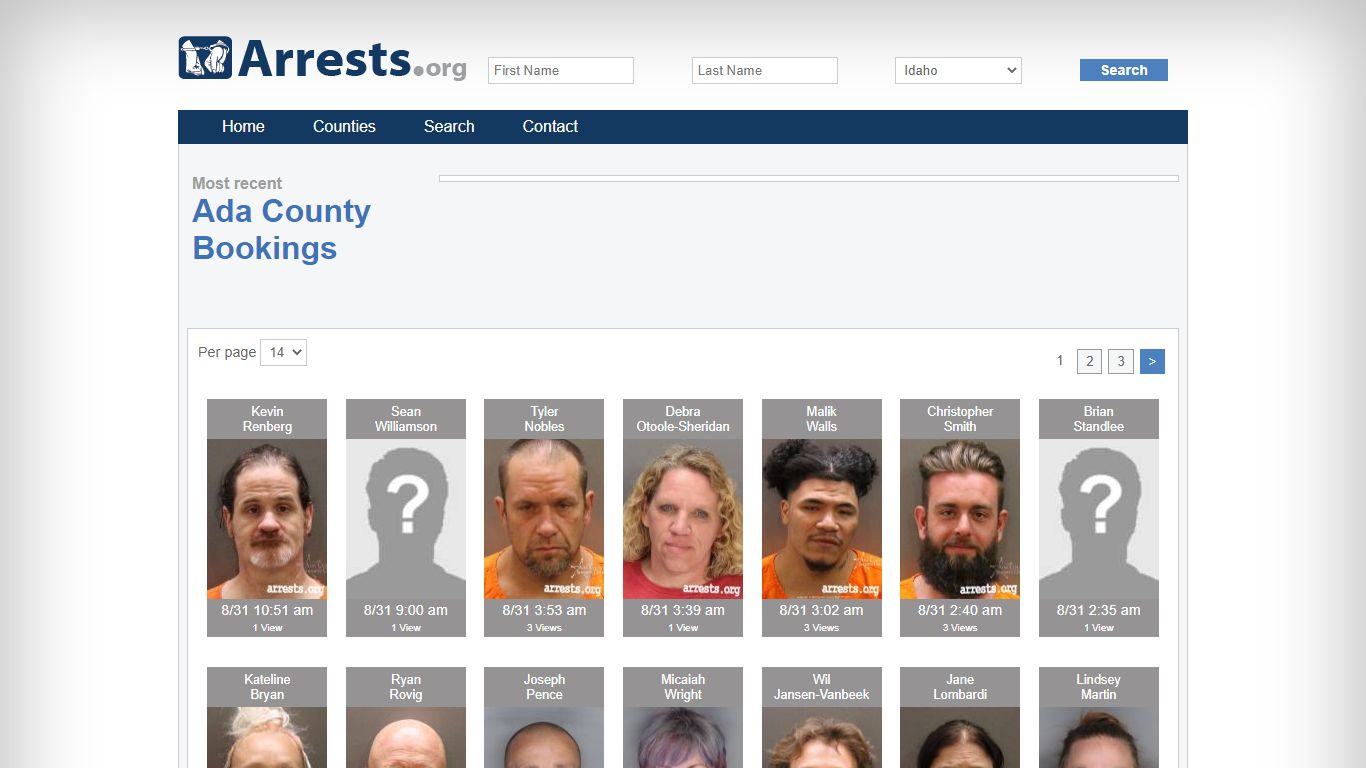 Ada County Arrests and Inmate Search